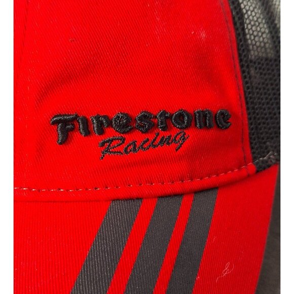 Firestone Racing Mesh Snapback Hat Cap Red/Black Embroidered - Picture 2 of 8